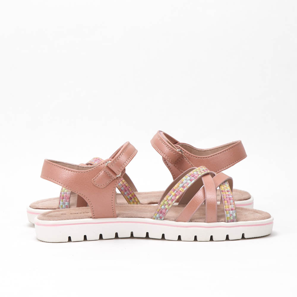 Kimland Sandales Plates Tressées Confortables Femme