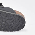 Birk Sandales Orthopédiques en Cuir Gris Homme