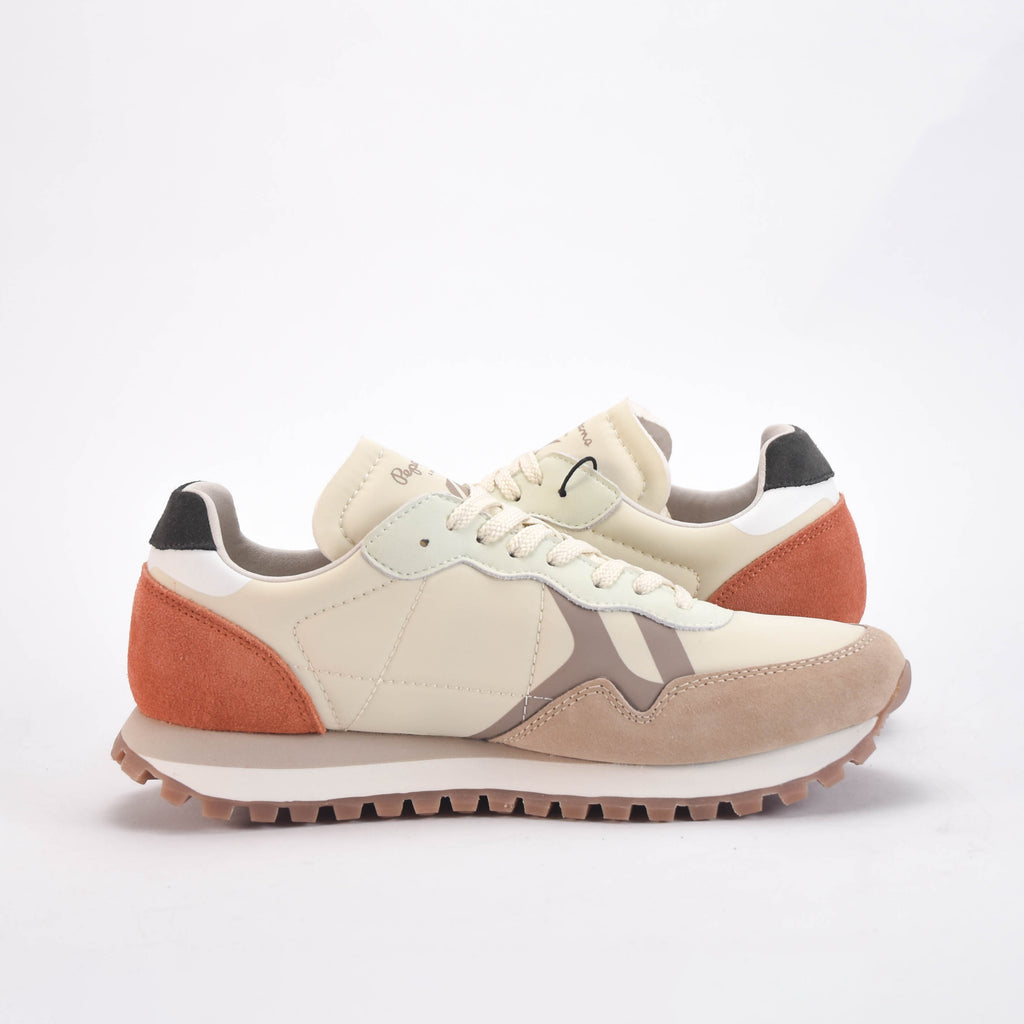 Pepe Jeans Baskets Rusper Style Rétro Beige Homme