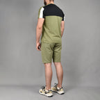 HARD1 Ensemble Été Décontracté Color-block Homme