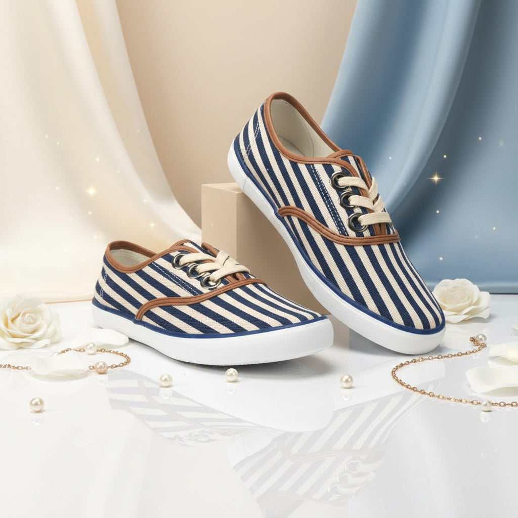 André Baskets Rayées Style Marin Femme