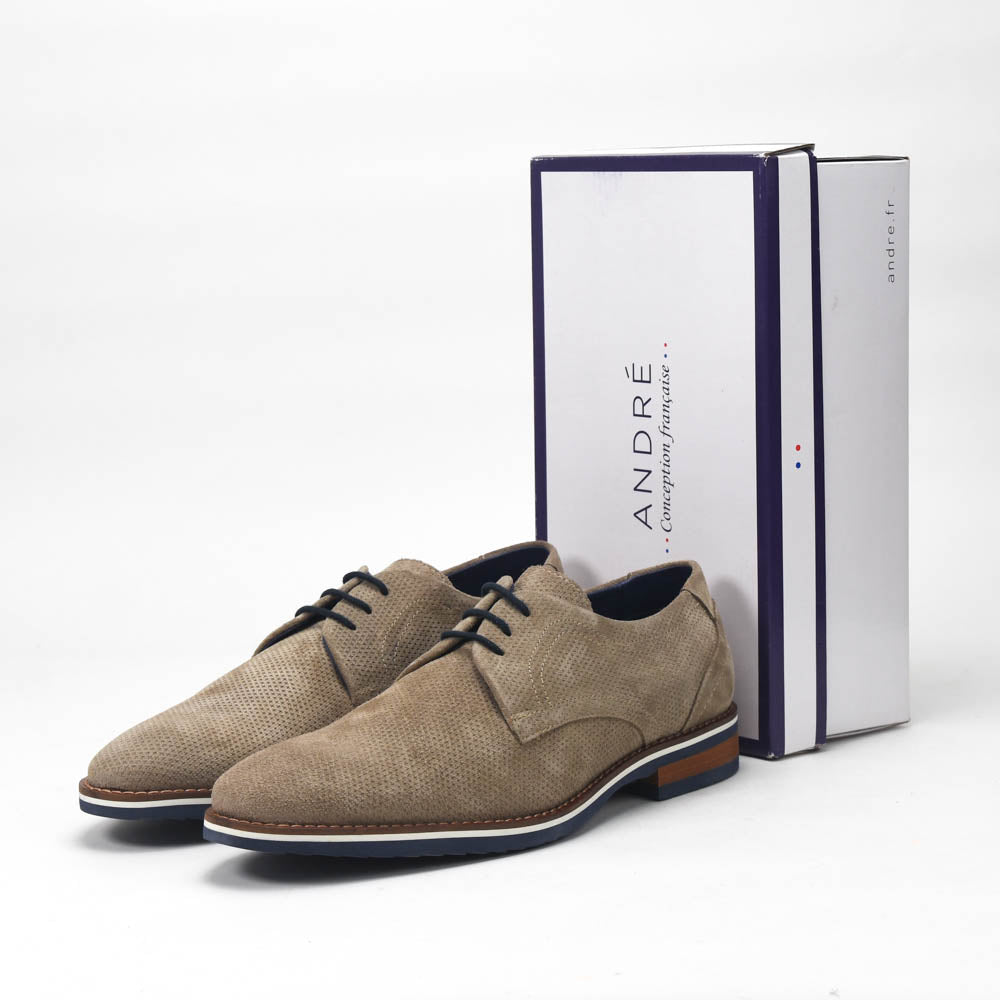André Chaussures Derby en Daim Perforé Homme