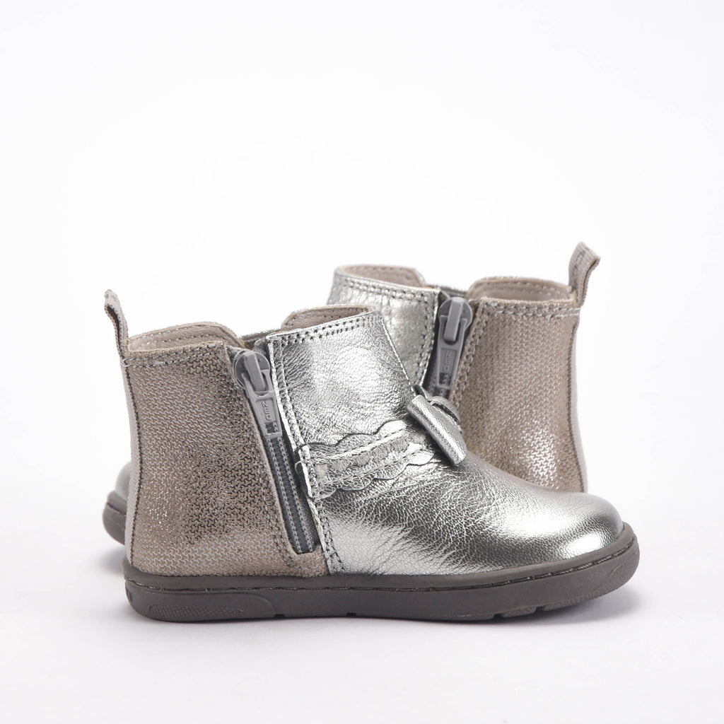 Chicco Bottines Argentées à Nœud pour Fille