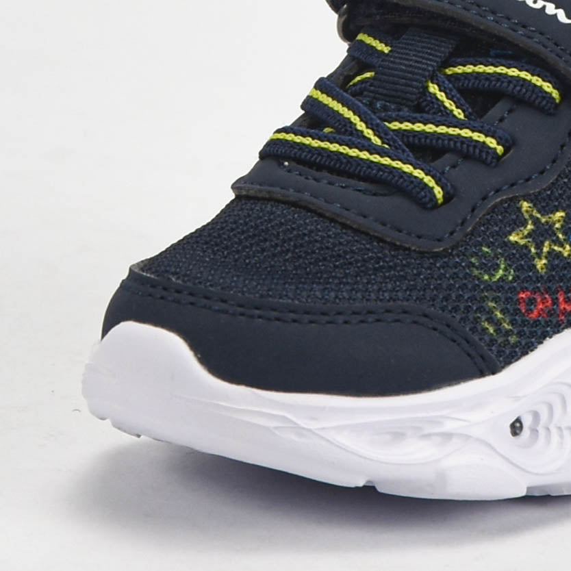 Champion Baskets Lumineuses à Scratch Enfant Bleu Marine