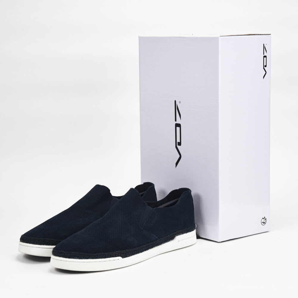 VO7 Slip-on Sneakers Daim Bleu Marine Homme