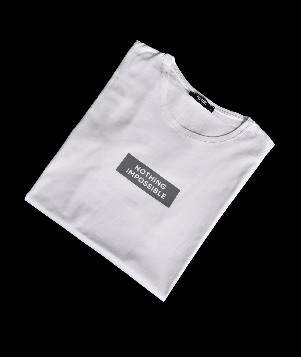 T-shirt BLANC *NOTHING IMPOSSIBLE *