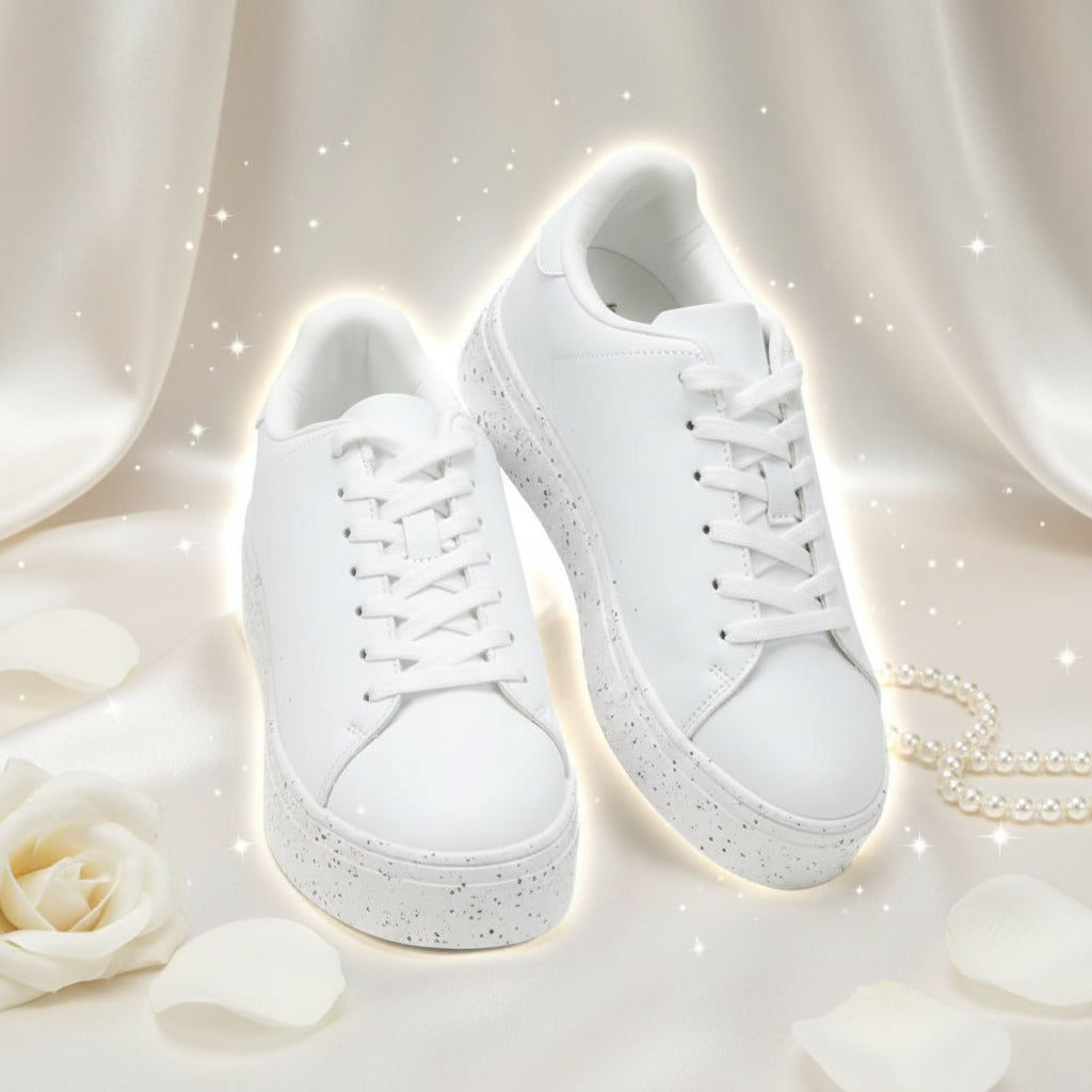 André Baskets Basses Plateforme Blanc Femme