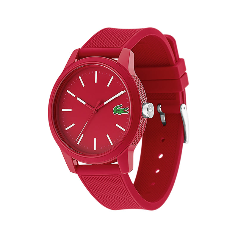 Montre Lacoste Rouge Bracelet Silicone Élégante Unisexe