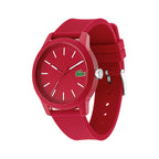 Montre Lacoste Rouge Bracelet Silicone Élégante Unisexe