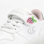 Champion Baskets Basses Blanches et Roses Fille