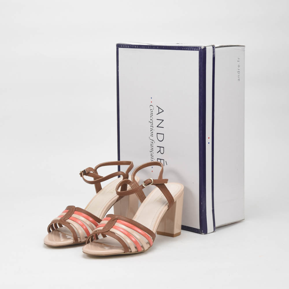André Sandales à Talons Multicolores Élégantes Femme