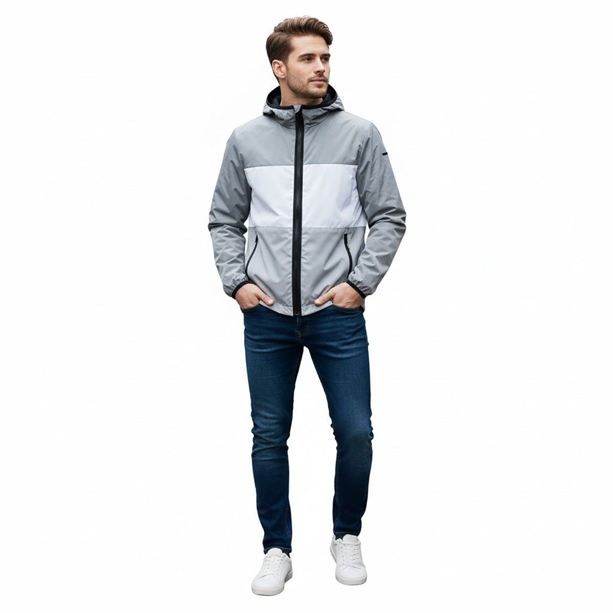 Geox Coupe-vent Grecale Respirant à Capuche Homme
