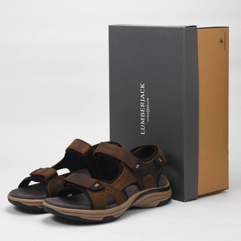 Lumberjack Sandales en Cuir Confortables Homme