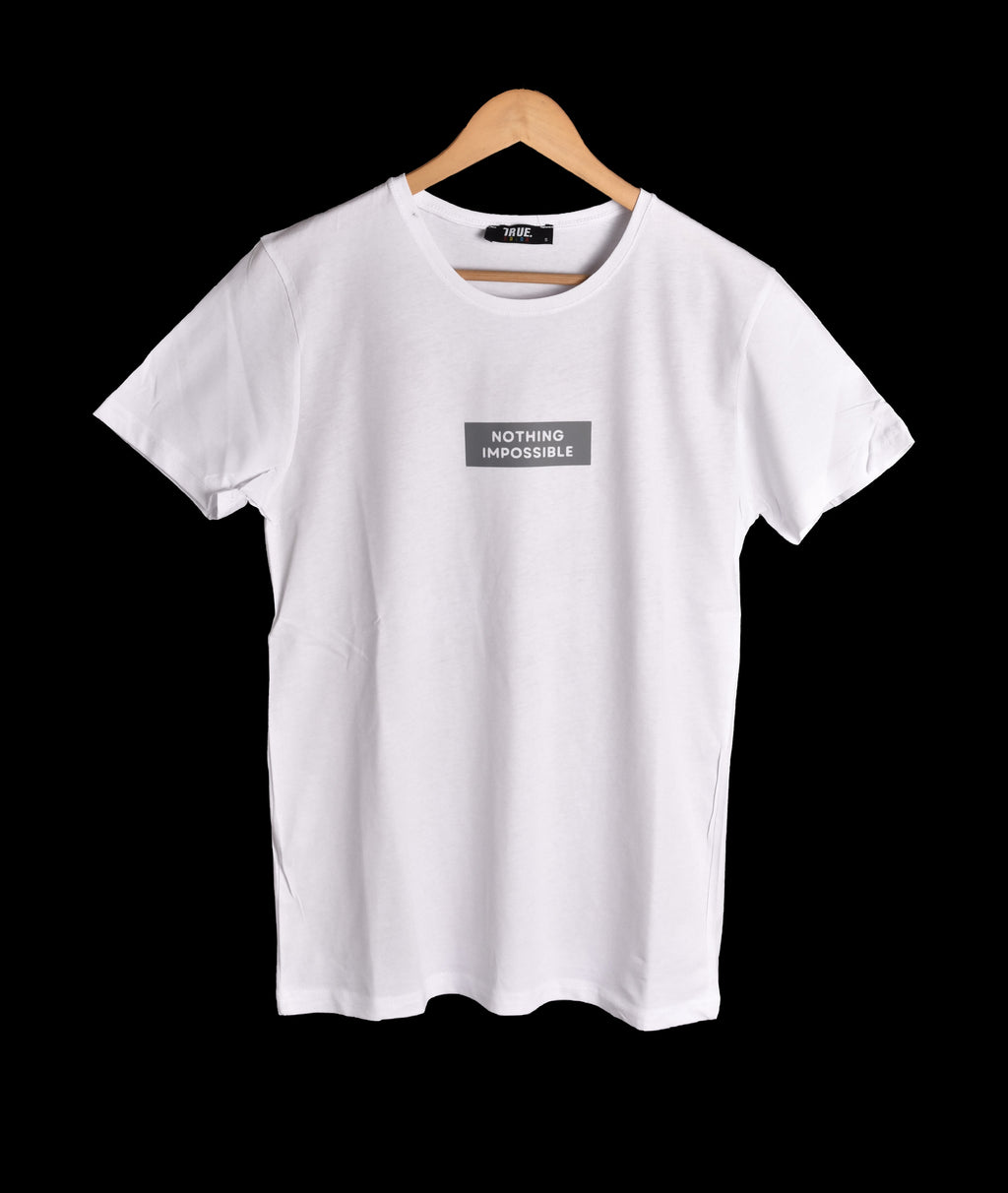 T-shirt BLANC *NOTHING IMPOSSIBLE *