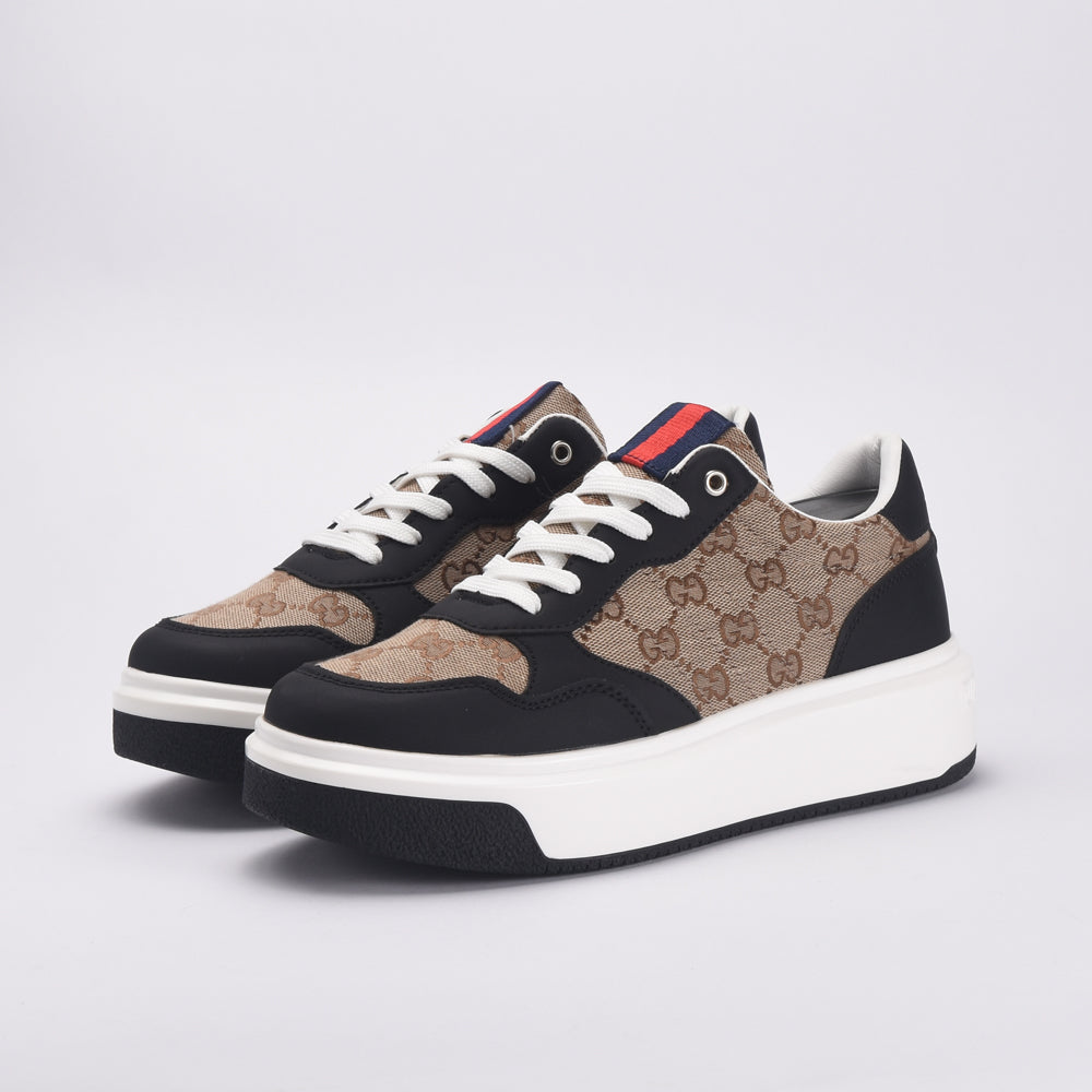 Kimland Baskets Plateforme Motif Monogramme Femme