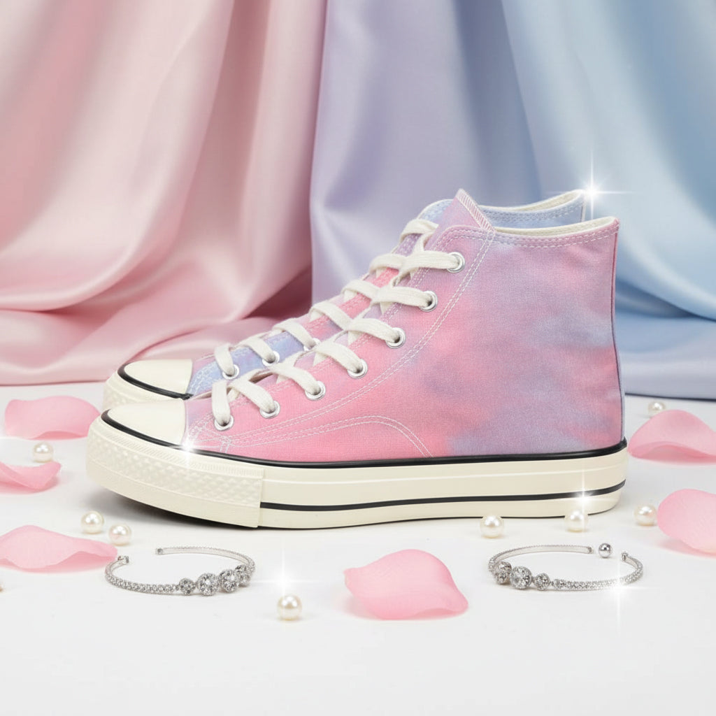 André Baskets Montantes Tie-Dye Pastel Femme