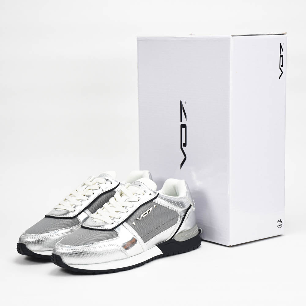 VO7 Baskets Sneakers Style Urbain Argenté Homme