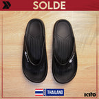 Kito Claquettes Tongs Confortables Noir Homme