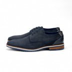 André Chaussures Derby Cuir Bleu Marine Élégantes Homme