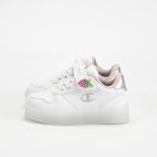 Champion Baskets Basses Blanches et Roses Fille