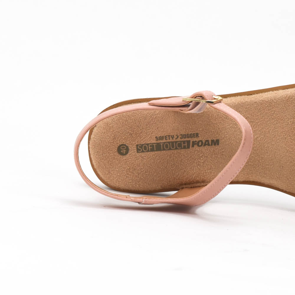 Kimland Sandales Femme Élégantes à Chaîne Rose