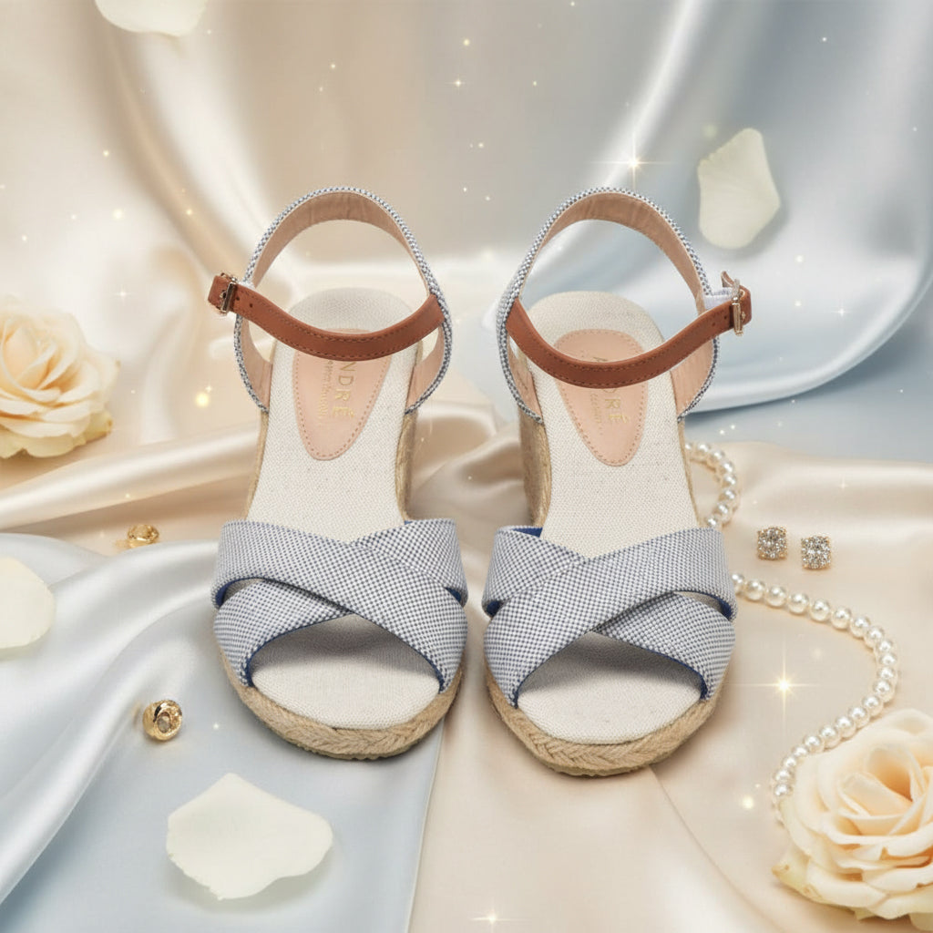 André Sandales Compensées Espadrilles Femme