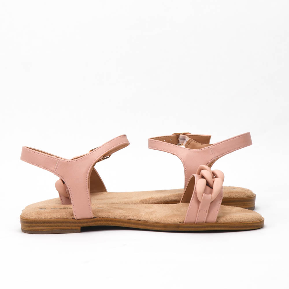 Kimland Sandales Femme Élégantes à Chaîne Rose