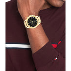 Montre Tommy Hilfiger Chronographe Élégante Dorée Homme