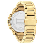 Tommy Hilfiger Montre Acier Doré Cadran Noir Élégante Homme