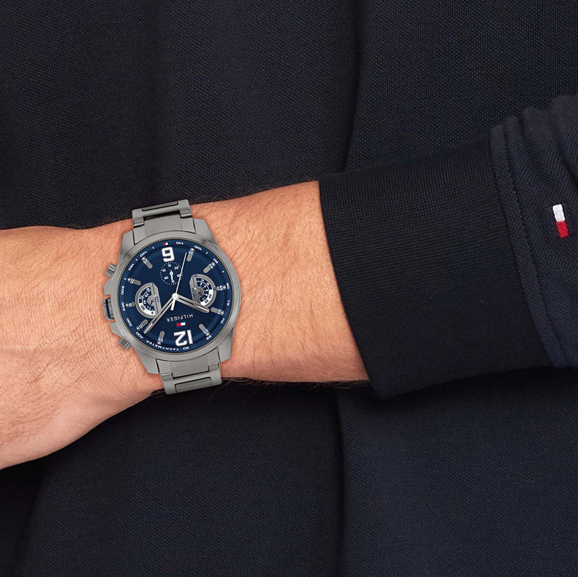 Tommy Hilfiger Montre Acier Multifonction Élégante Homme