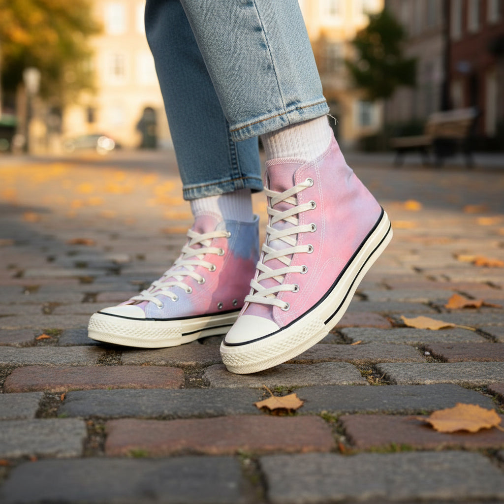 André Baskets Montantes Tie-Dye Pastel Femme