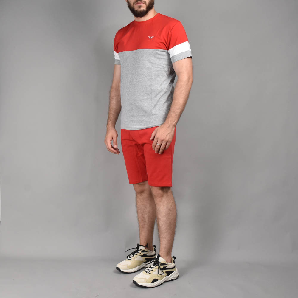 HARD1 Ensemble Été T-shirt et Short Color-block Homme