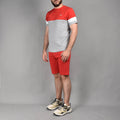 HARD1 Ensemble Été T-shirt et Short Color-block Homme