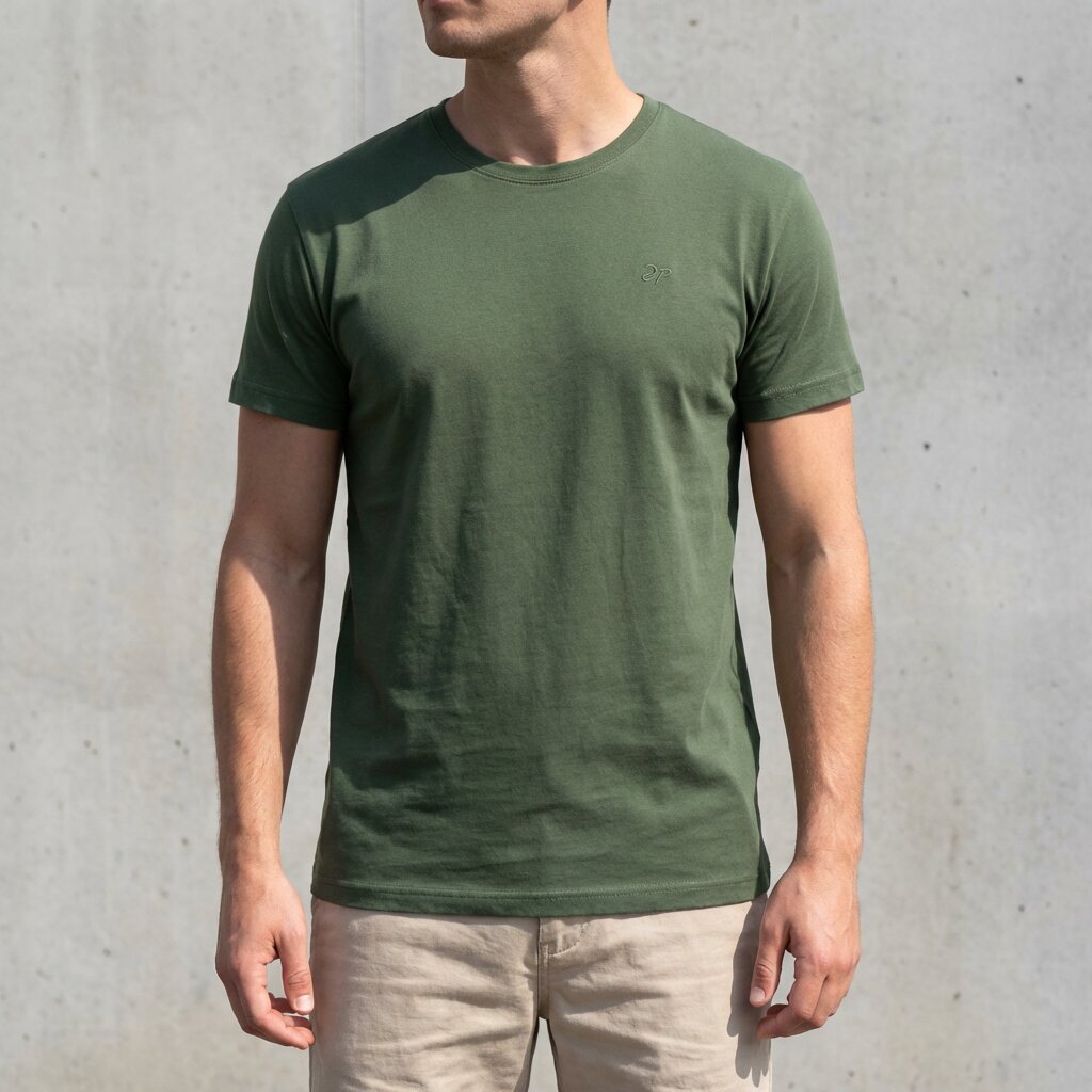 Depart T-Shirt Coton Vert Homme