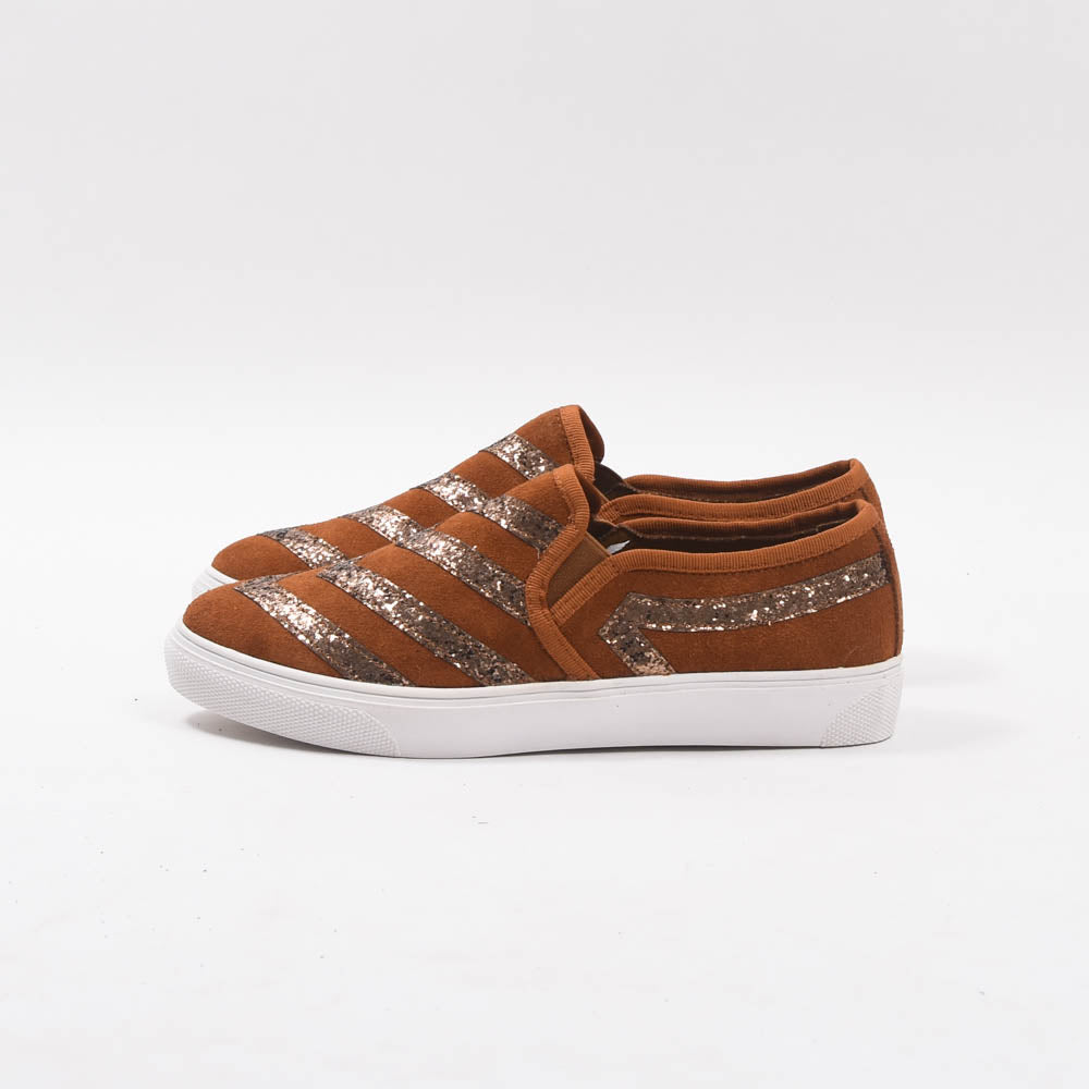 André Baskets Slip-on Daim Pailleté Femme