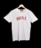 T-shirt BLANC ET ROUGE *HUSTLE *