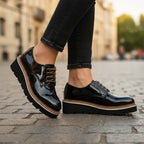 André Derbies Vernies Plateforme Femme