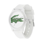 Montre Lacoste Design Crocodile Blanc Élégante Unisexe