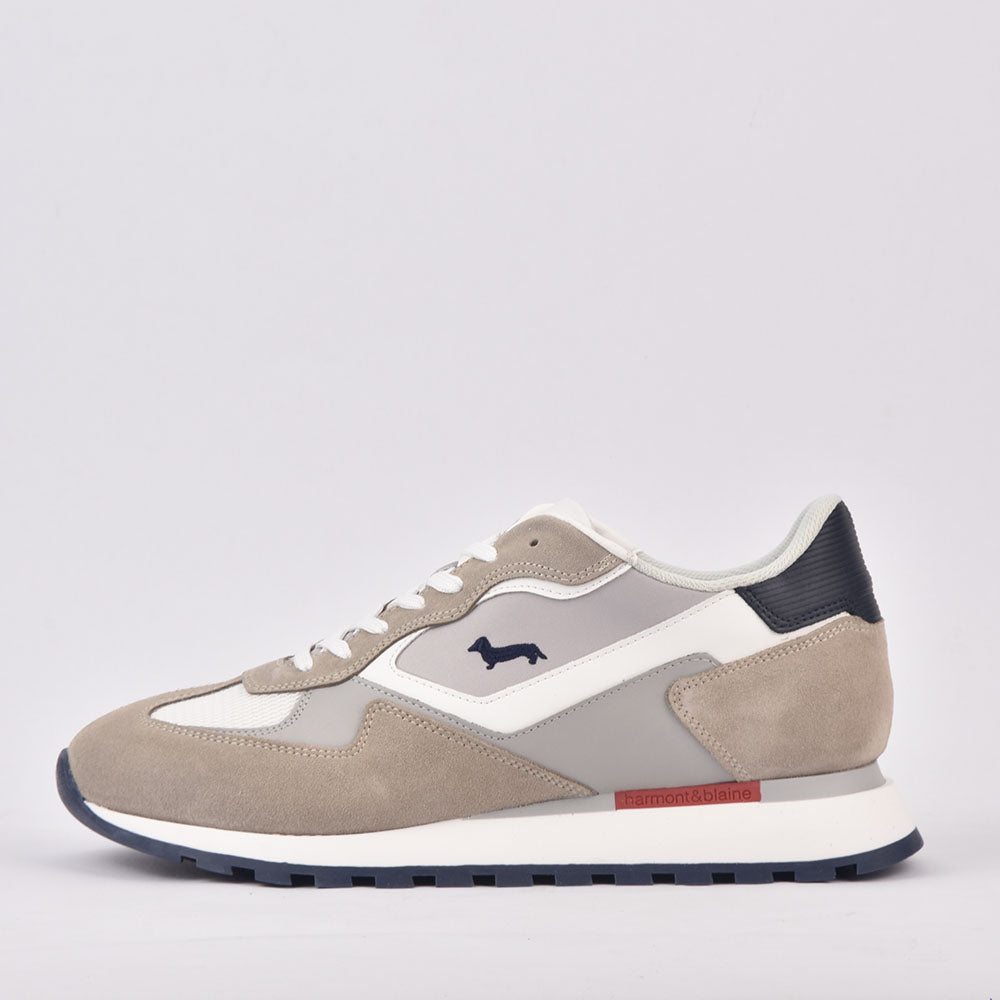 HARMONT AND BLAINE SCARPA UOMO CALF   BEIGE  BIANCO ﻿ 6