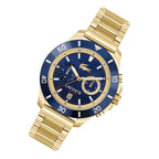 Montre Lacoste Acier Doré Cadran Bleu Élégante Homme