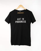 T-shirt Noir Art In Progress Homme Style Décontracté