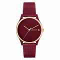 Montre Lacoste Bracelet Effet Croco Bordeaux Femme
