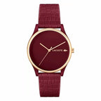 Montre Lacoste Bracelet Effet Croco Bordeaux Femme