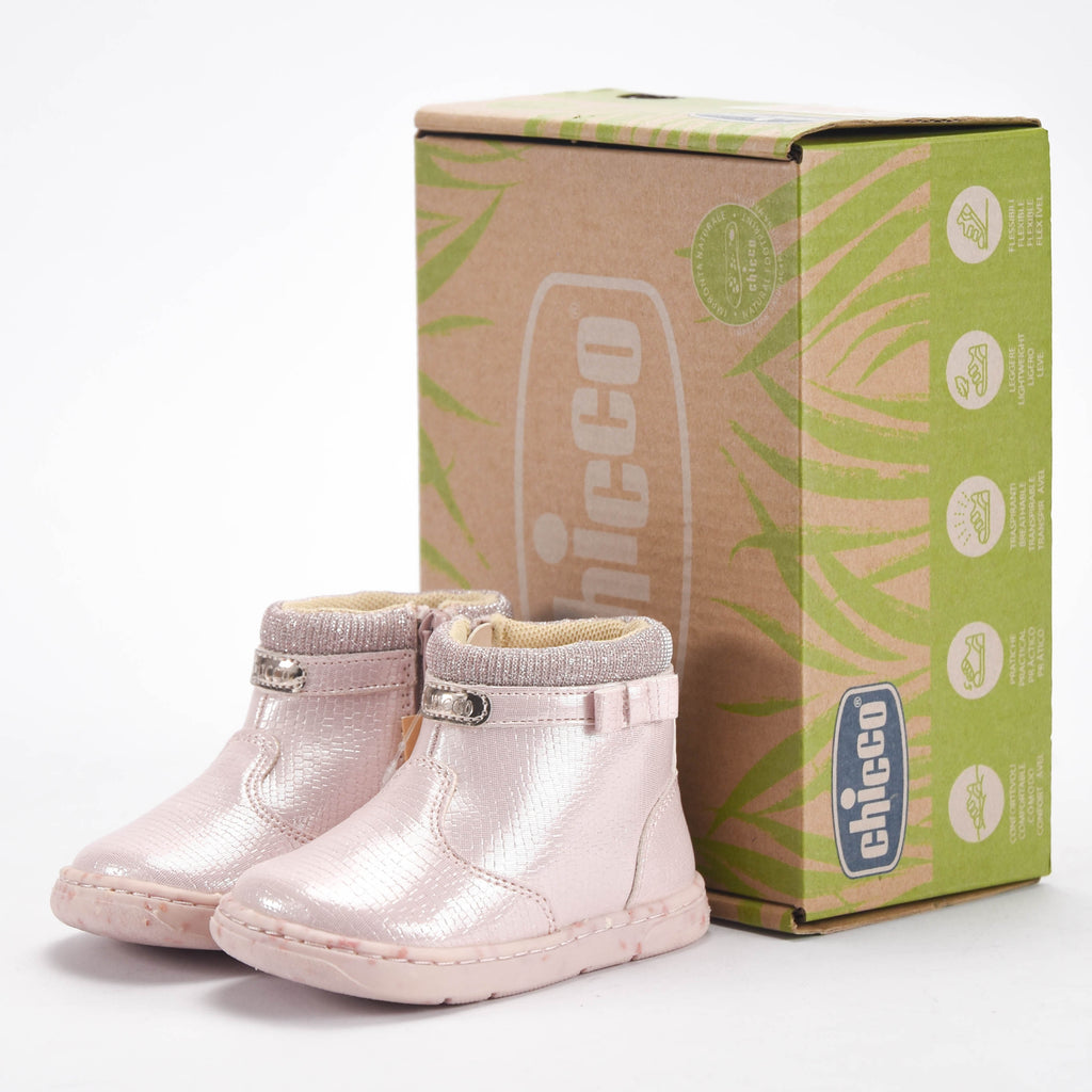 Chicco Bottines Souples Roses Brillantes Bébé Fille
