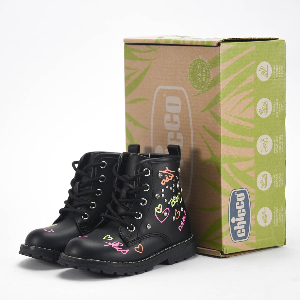 Chicco Bottines à Cœurs et Strass pour Fille