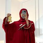 Kimland Abaya Takem Rouge Élégante pour Femme