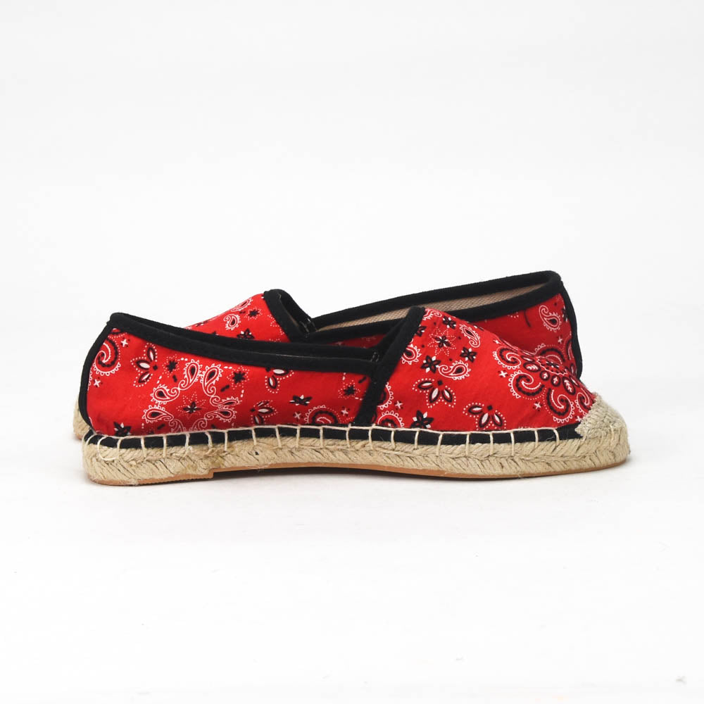 André Espadrilles Motif Bandana Rouge Femme