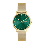 Montre Lacoste Bracelet Maille Milanaise Dorée Élégante Femme