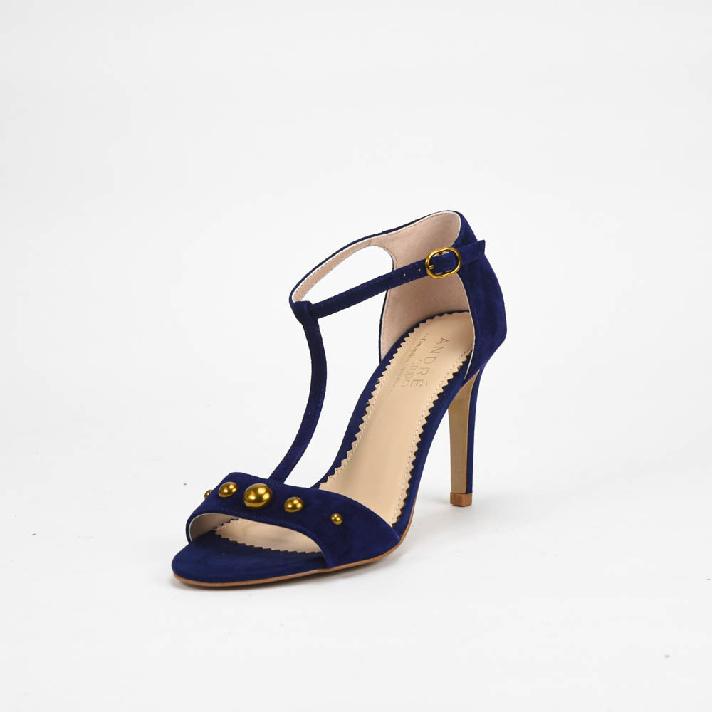 André Escarpins à Talons Bleu Femme