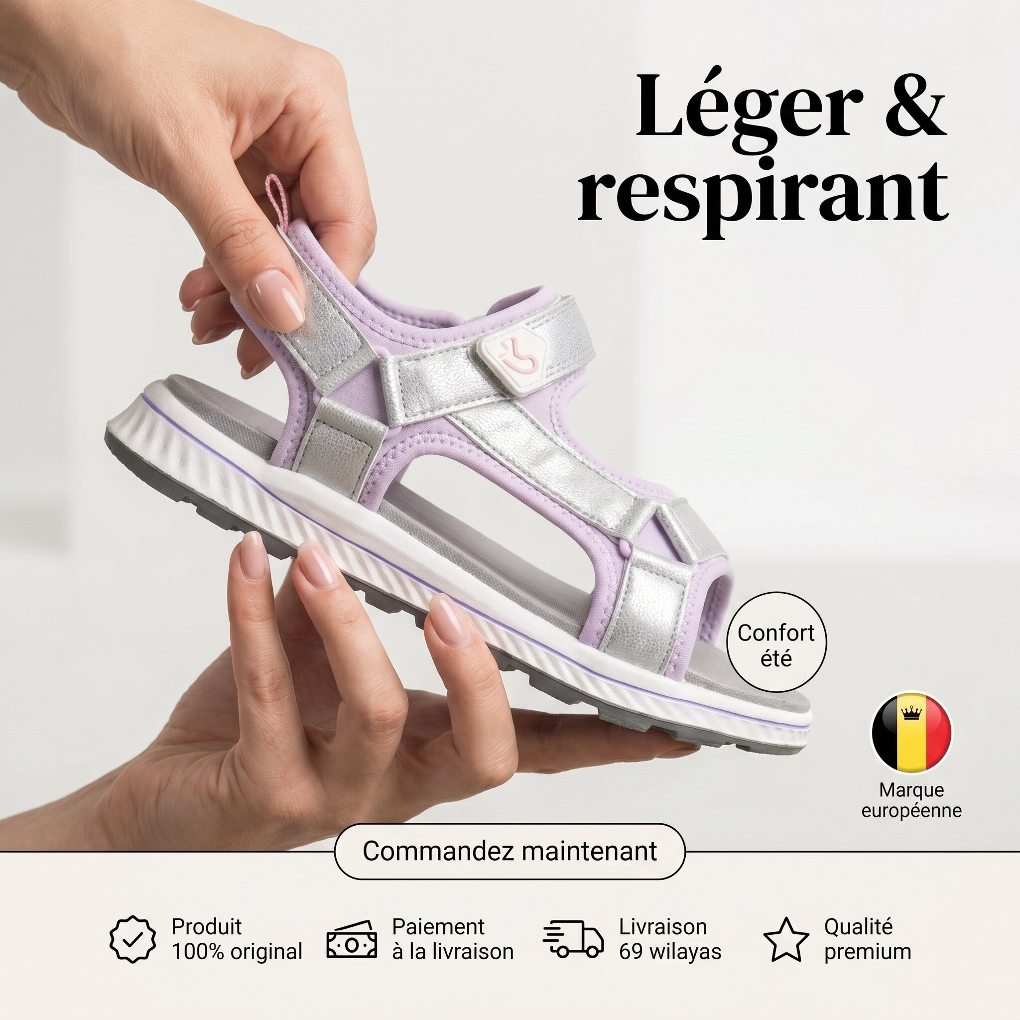 Kimland Sandales Sportives Confortables Femme